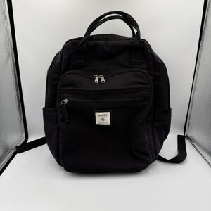 Anello Grande Black Backpack Multi Compartment Travel School Bag